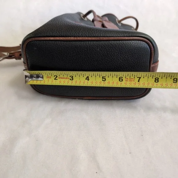Vtg Dooney & Bourke Bucket Bag Purse Pebbled AWL Leather Drawstring USA Y2K 90s - Picture 10 of 13